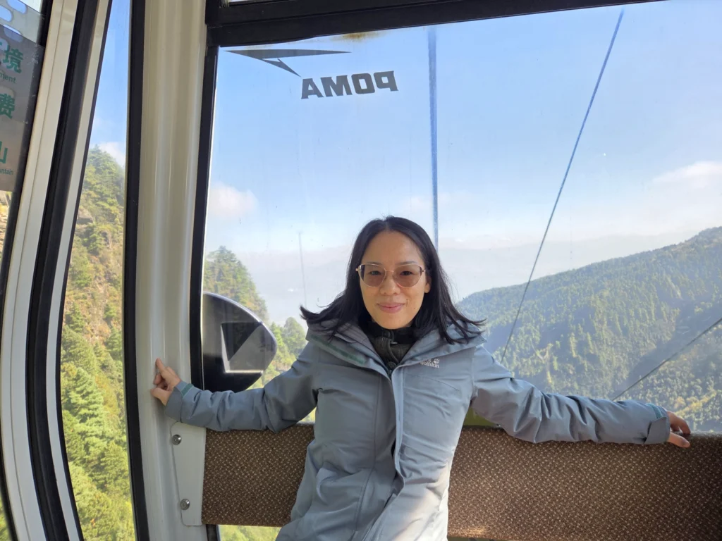 Rong in der Seilbahn