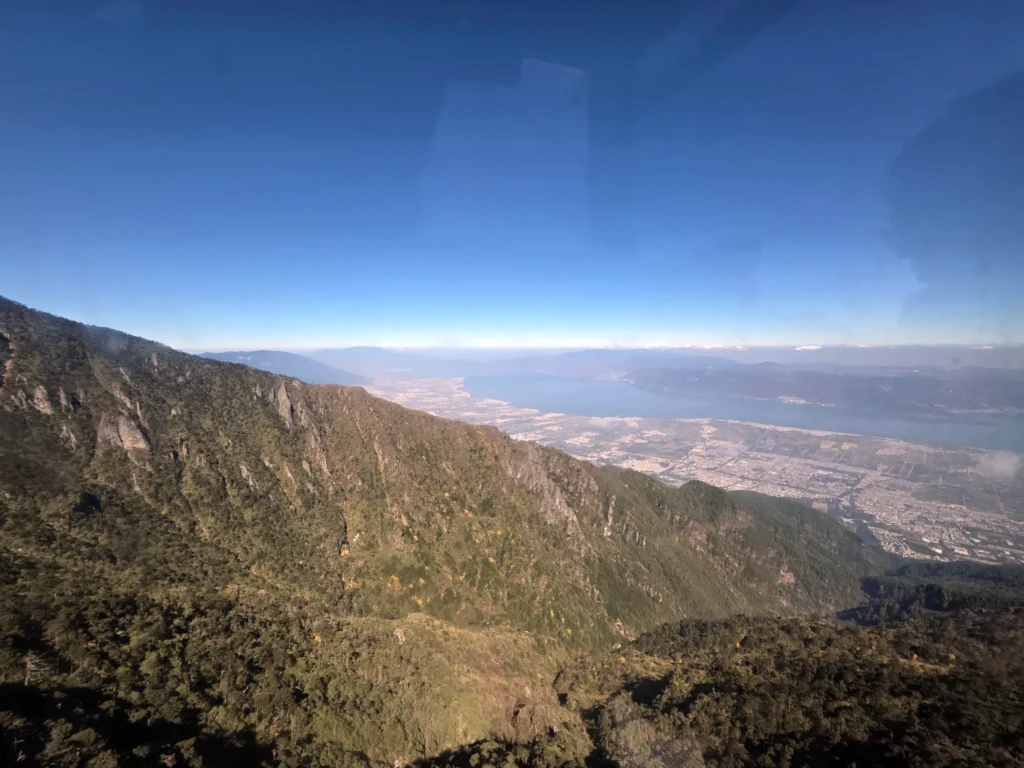 Blick vom Cangshan Gebirge auf die Region um Dali